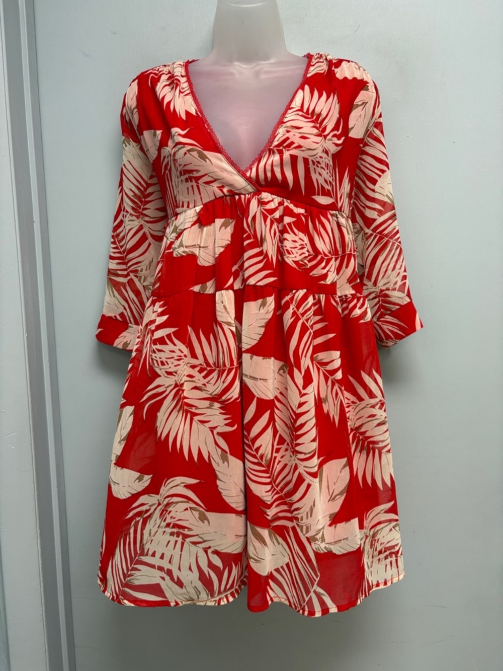 Grace & Mila Boho Babydoll Mini Dress Size Small